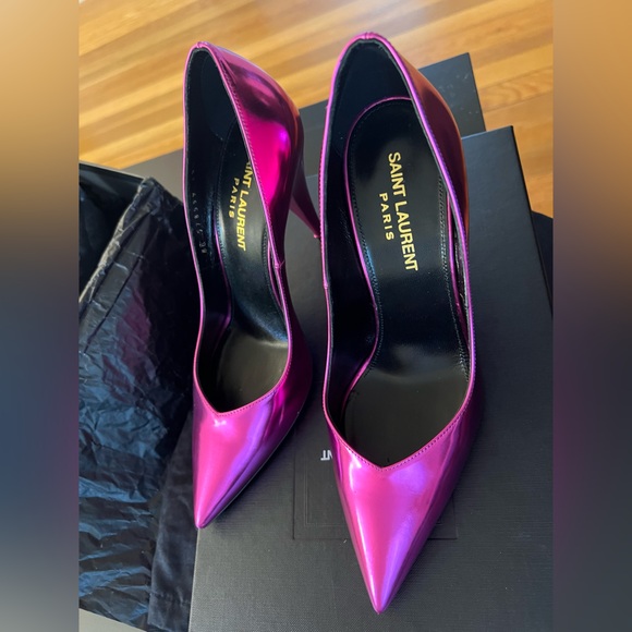 Saint Laurent - Kiki 100 Pump Vitellino Laminato - Picture 1 of 16
